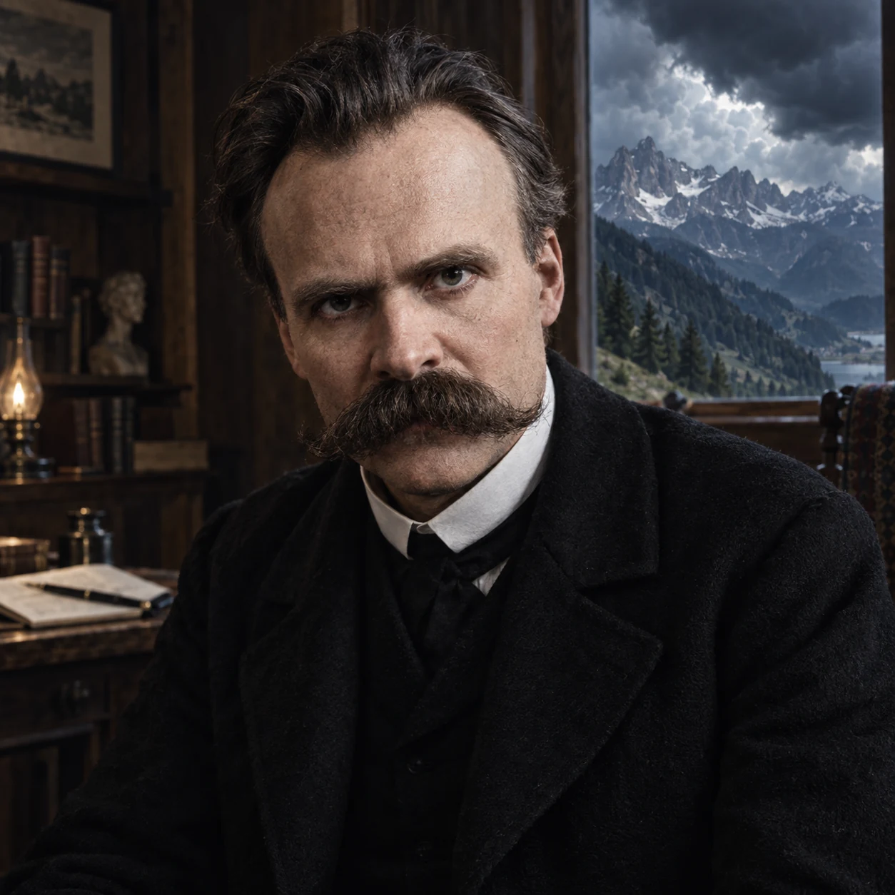 Interpretive portrait of Friedrich Nietzsche
