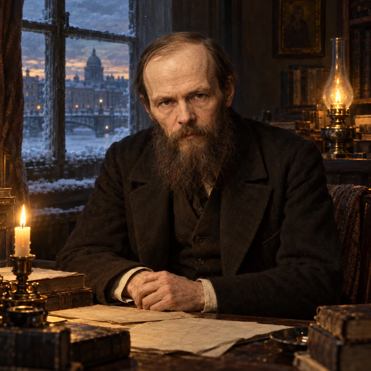 Interpretive portrait of Fyodor Dostoevsky