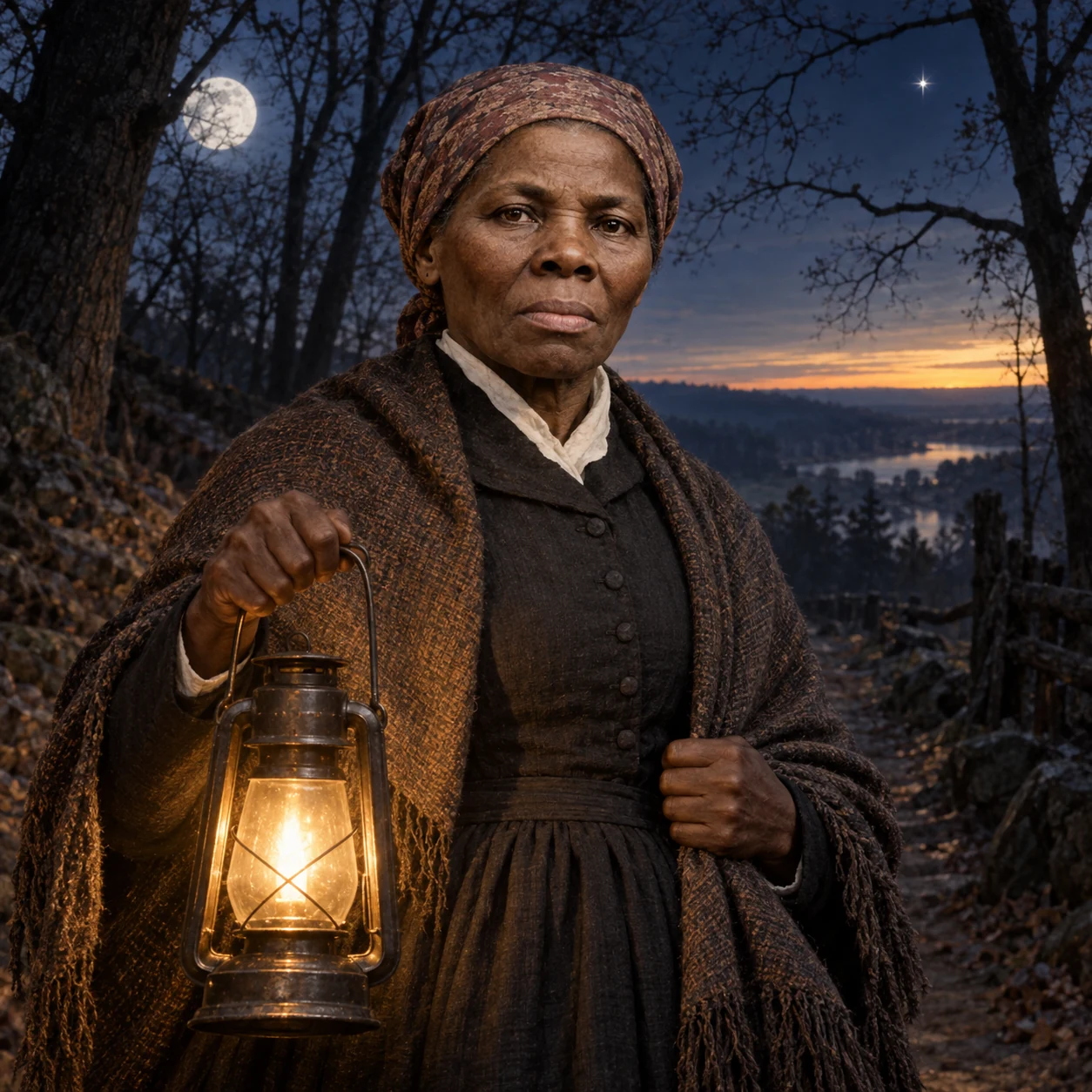 Interpretive portrait of Harriet Tubman