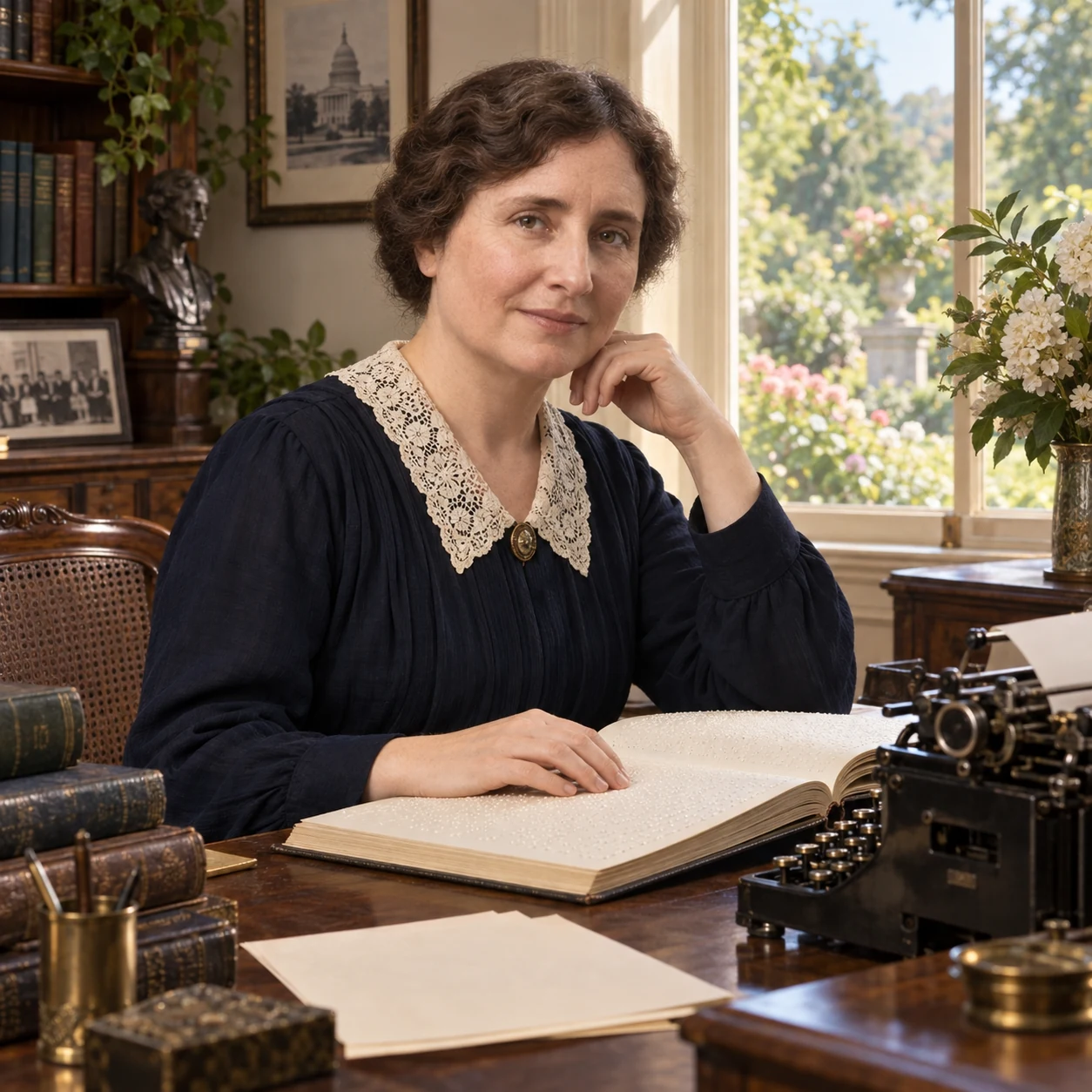 Interpretive portrait of Helen Keller