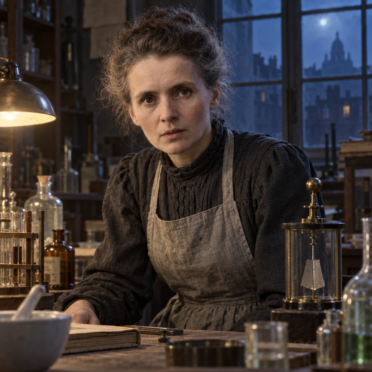 Interpretive portrait of Marie Curie