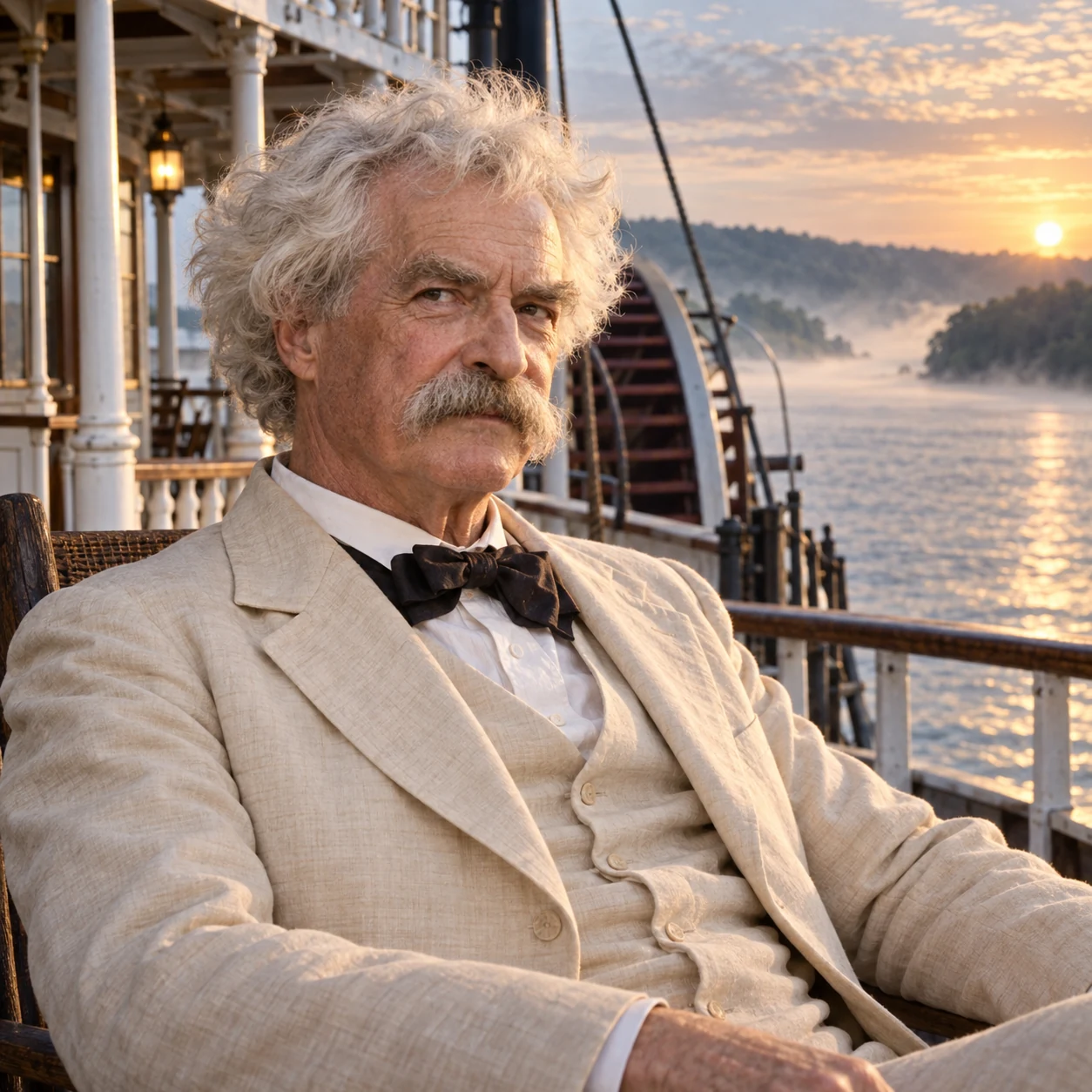 Interpretive portrait of Mark Twain
