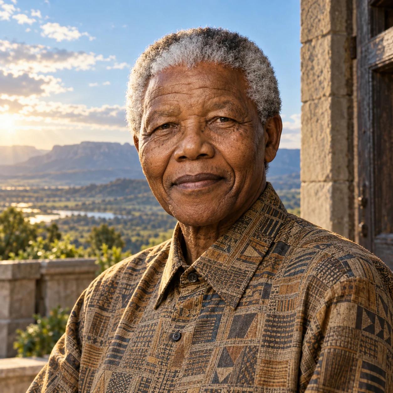 Interpretive portrait of Nelson Mandela