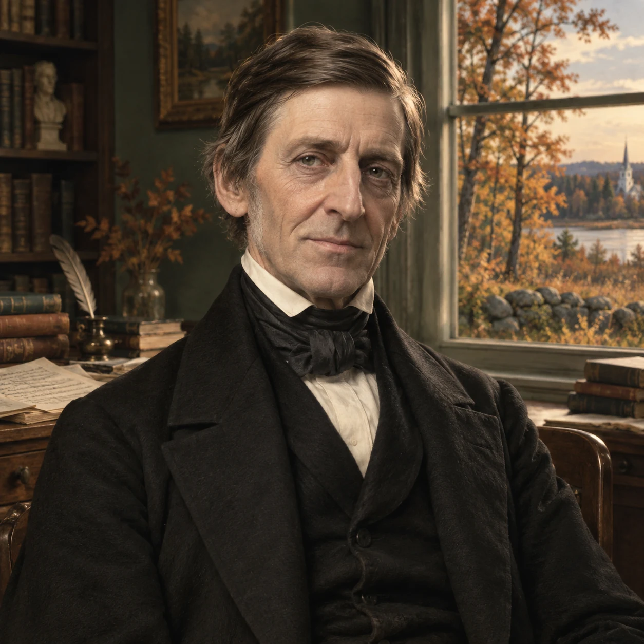 Interpretive portrait of Ralph Waldo Emerson