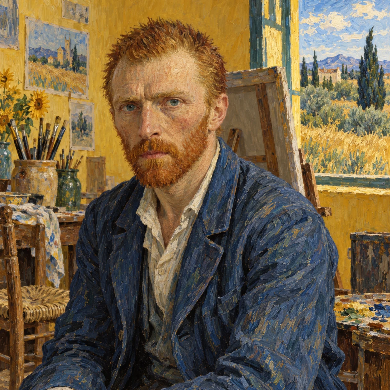 Interpretive portrait of Vincent van Gogh